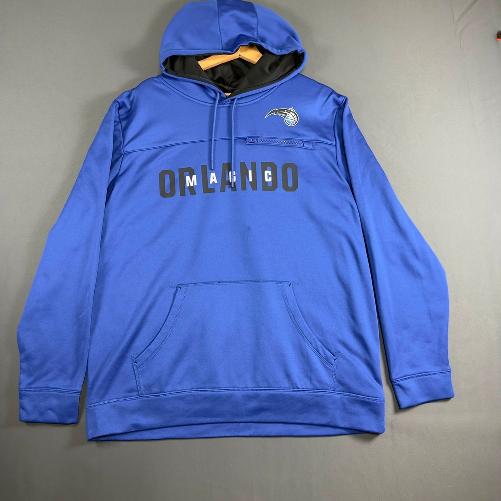 Nba Orlando Magic Blue 100% Polyester Hoodie Royal Blue XL Long Sleeve